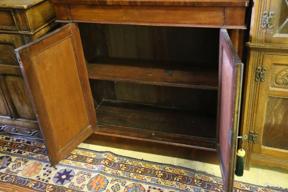 A mahogany bookcase / cupboard, width 90cm depth 36cm height 195cm